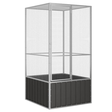 Vidaxl Bird Cage 111x107x211.5 cm Galvaniseret stål Antracitfarve
