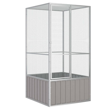 Vidaxl Bird Cage 111x107x211.5 cm galvaniseret stålgrå