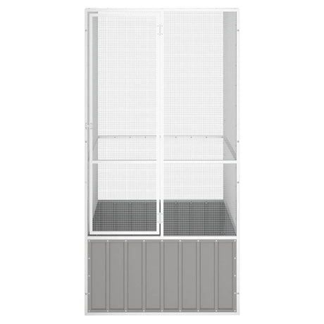 Vidaxl Bird Cage 111x107x211.5 cm galvaniseret stålgrå