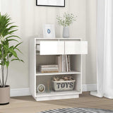 Vidaxl wandkast 60x34x75 cm massief grenenhout wit