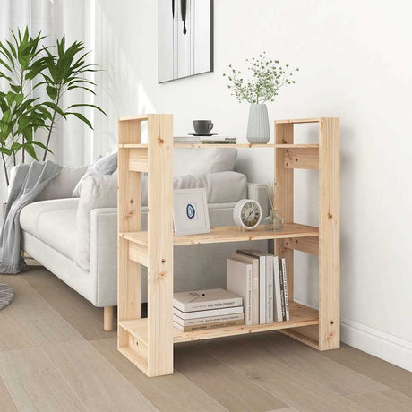 Vidaxl boekenkast kamerverdeler 80x35x91 cm massief grenenhout
