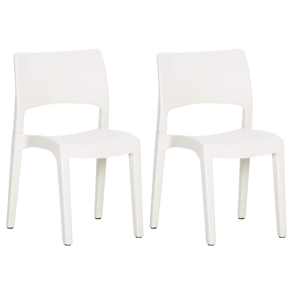 Vidaxl tuinstoelen 2 st polypropeen wit