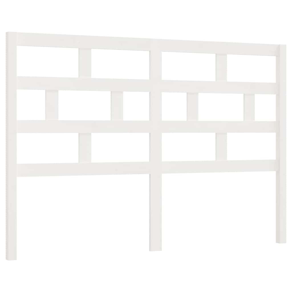 Vidaxl hoofdbord 146x4x100 cm massief grenenhout wit