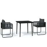 Vidaxl 3-delige tuinset zwart