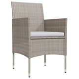 Vidaxl 3-delige tuinset met kussens beige en zwart