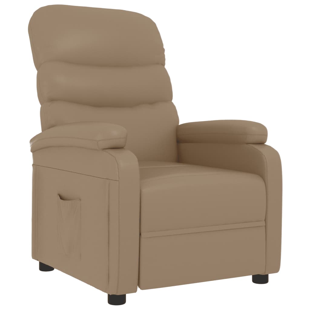 Vidaxl fauteuil verstelbaar kunstleer cappuccinokleurig