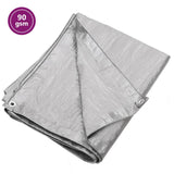Vidaxl -enhed sejlet 90 g m² 4x6 m hdpe grå