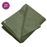 Vidaxl -enhed sejlet 260 g m² 4x5 m HDPE Green