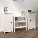 Vidaxl dressoirs 2 st 39x35x80 cm massief grenenhout wit