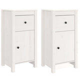 Vidaxl dressoirs 2 st 40x35x80 cm massief grenenhout wit