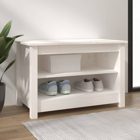 Vidaxl Shoes Bank 70x38x45,5 cm Solid Pine White
