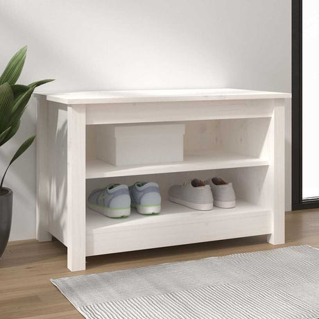 Vidaxl Shoes Bank 70x38x45,5 cm Solid Pine White