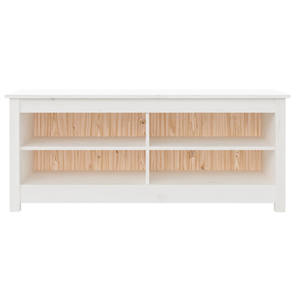 Vidaxl Shoes Bank 110x38x45,5 cm Solid Pine White