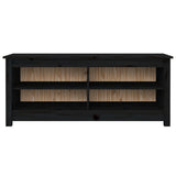 Vidaxl sko sofa 110x38x45,5 cm Solid fyrretræ sort