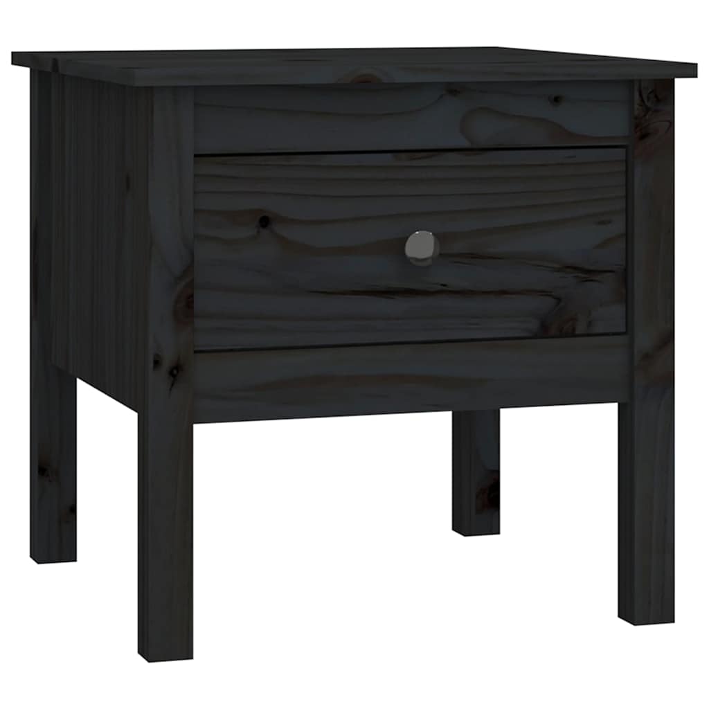 Vidaxl bijzettafels 2 st 50x50x49 cm massief grenenhout zwart