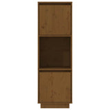 Vidaxl hoge kast 38x35x117 cm massief grenenhout honingbruin