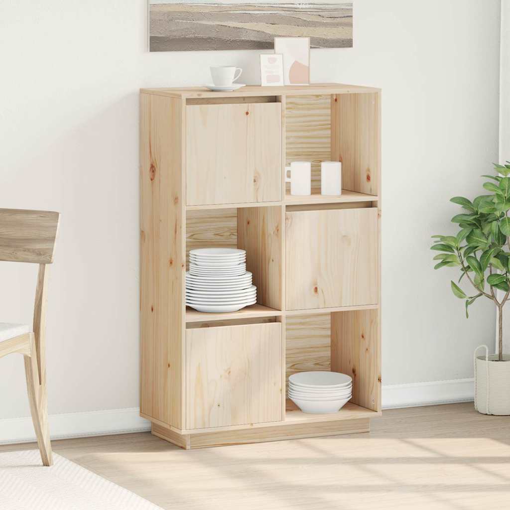 Vidaxl hoge kast 38x35x117 cm massief grenenhout