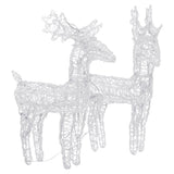 Vidaxl Christmas Animals 2 St 80 LEDS Akryl Multi -Folored