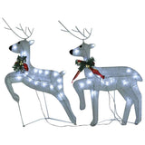 Vidaxl Christmas Animals 2 St 40 LEDS HVID
