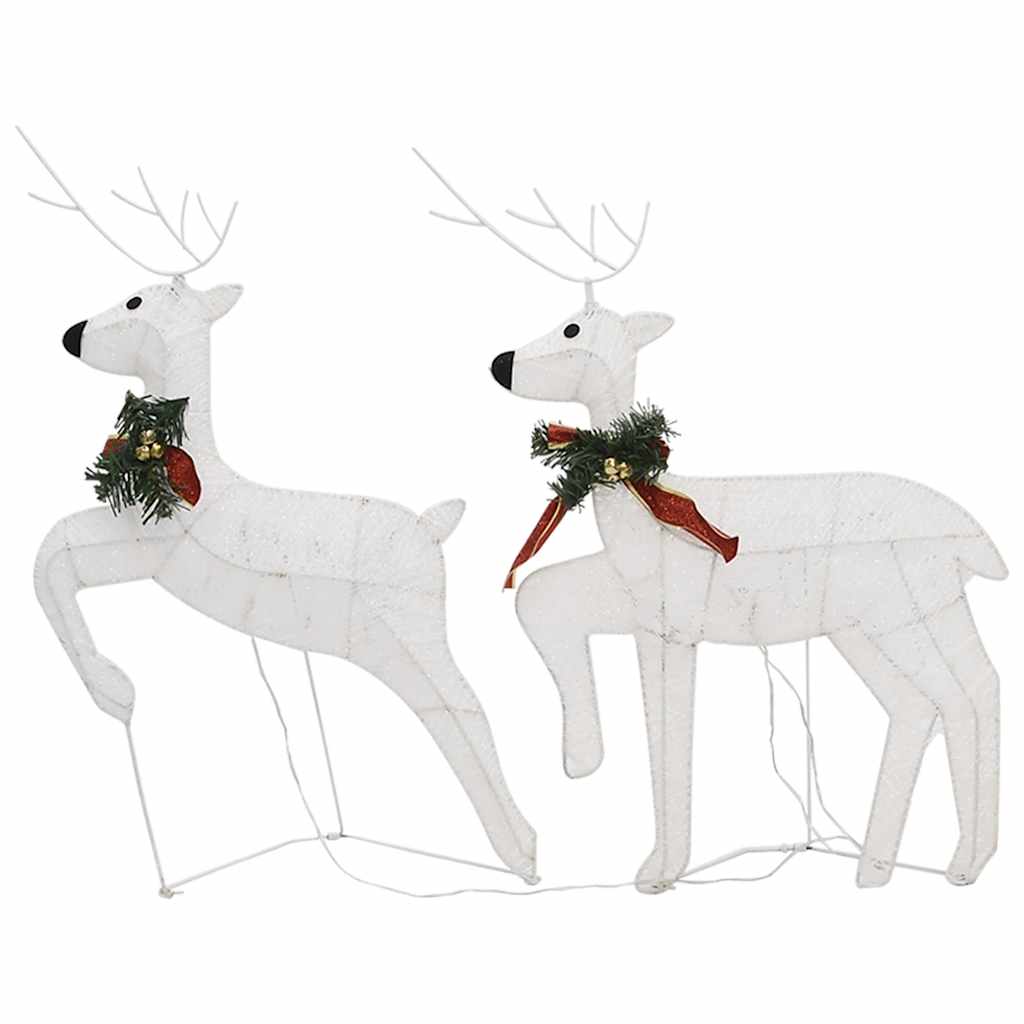 Vidaxl Christmas Animals 2 St 40 LEDS HVID