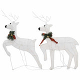 Vidaxl Christmas Animals 2 St 40 LEDS HVID