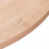 Vidaxl tafelblad rond ø70x2,5 cm onbehandeld massief eikenhout