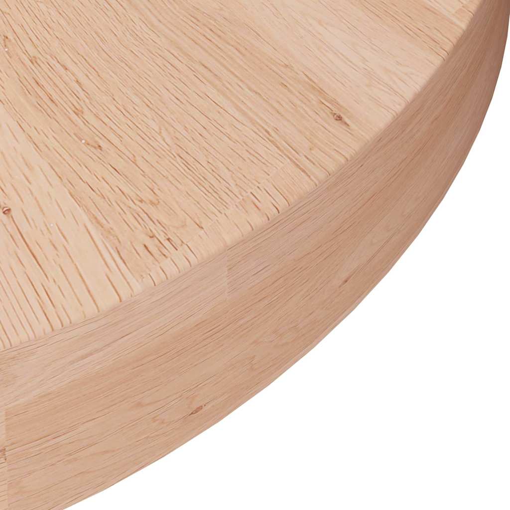 Vidaxl tafelblad rond ø50x4 cm onbehandeld massief eikenhout