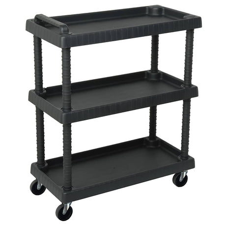 Vidaxl Tool Trolley 3-lags 75x37.5x92 cm polypropen sort