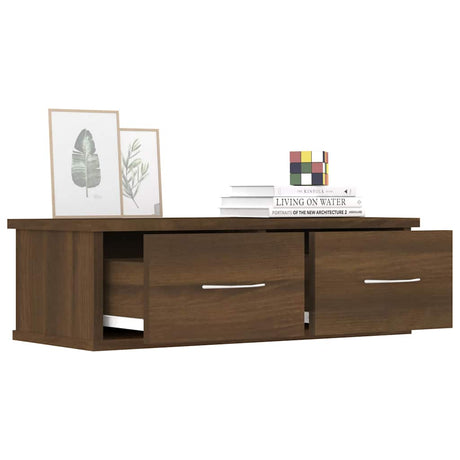 Vidaxl wandkast 60x26x18,5 cm bewerkt hout bruin eikenkleur