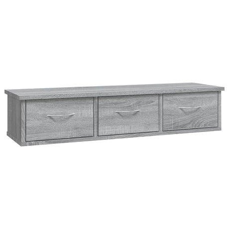 Vidaxl wandkast 88x26x18,5 cm bewerkt hout grijs sonoma eikenkleurig