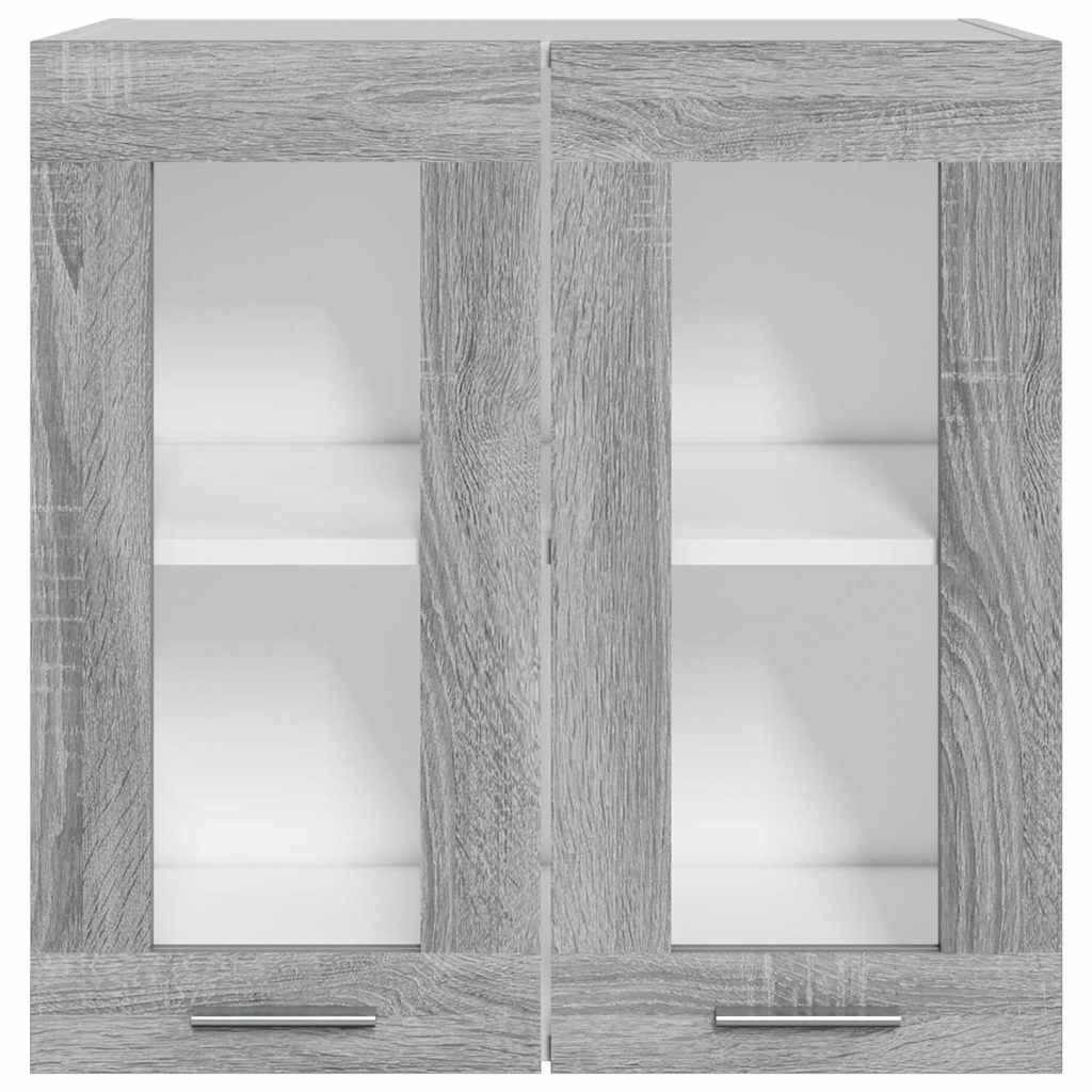 Vidaxl vitrinekast hangend lyon 60x31x60 cm bewerkt hout grijs sonoma eiken