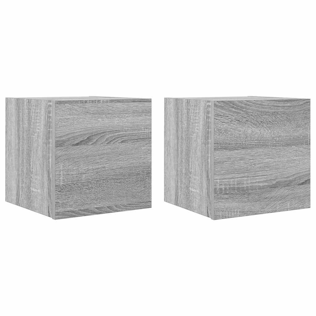 Vidaxl tv-wandmeubelen 2 st 30,5x30x30 cm grijs sonoma eikenkleurig