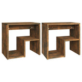 Vidaxl nachtkastjes 2 st 40x30x40 cm bewerkt hout gerookt eikenkleurig
