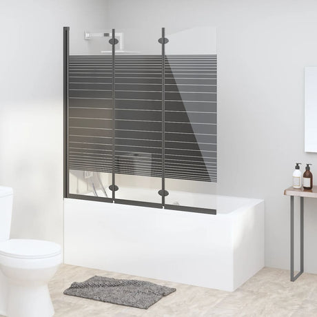 Vidaxl bruser kabinet 3 paneler 130x130 cm esg sort