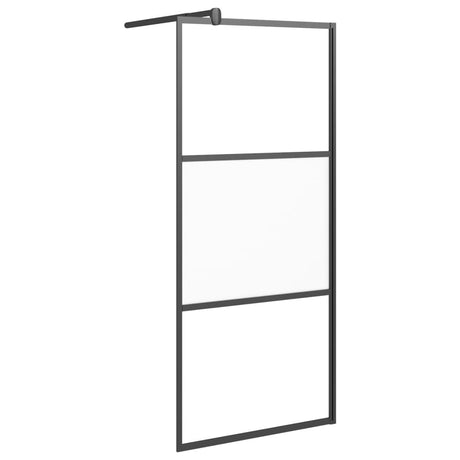 Vidaxx brusekabine 80x195 cm halvmat ESG glas sort