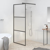 Vidaxx brusekabine 80x195 cm halvmat ESG glas sort