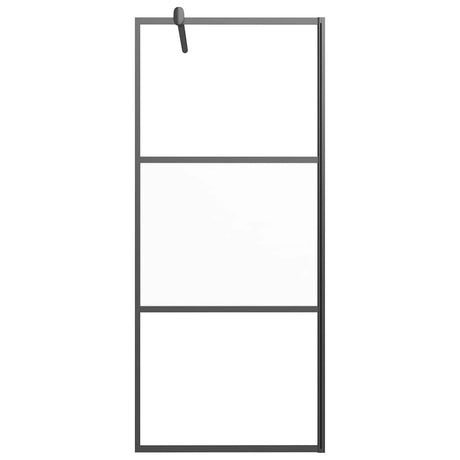 Vidaxx brusekabine 90x195 cm semi-mat ESG glas sort