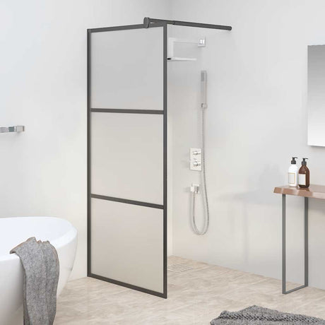 Vidaxx brusekabine 80x195 cm mat ESG glas sort