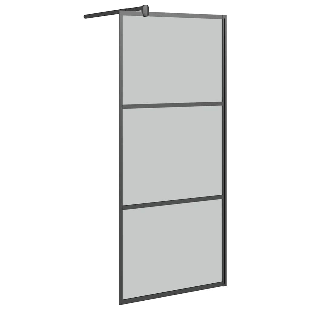 Vidaxx brusekabine 90x195 cm mørkt ESG glas sort