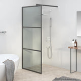 Vidaxx brusekabine 90x195 cm mørkt ESG glas sort