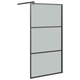 Vidaxl walk-in brusevæg 115x195 cm mørk esg glas sort
