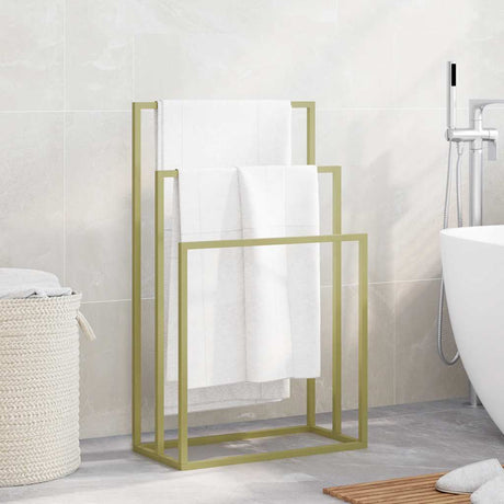 Vidaxl håndklæde rack løsrevet 48x24x79 cm jern guldfarvet