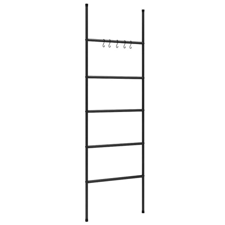Vidaxl håndklædestativ med 5 niveauer, sort 58x175 cm, jern