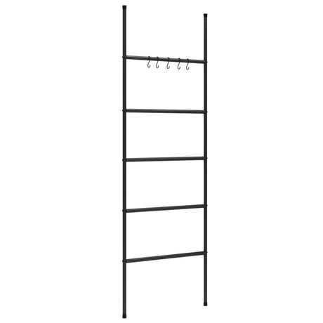 Vidaxl håndklædestativ med 5 niveauer, sort 58x175 cm, jern