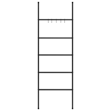 Vidaxl håndklædestativ med 5 niveauer, sort 58x175 cm, jern