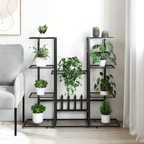 Vidaxl Flower Standard 94.5x25x89 cm Iron Black