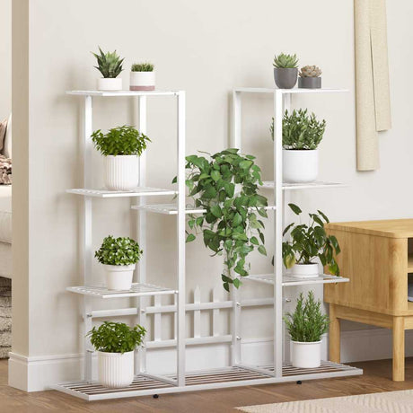 Vidaxl Flower Standard 94.5x25x89 cm Iron White