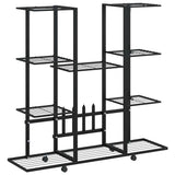 Vidaxl Flower Standard med hjul 94.5x24.5x91.5 cm Iron Black