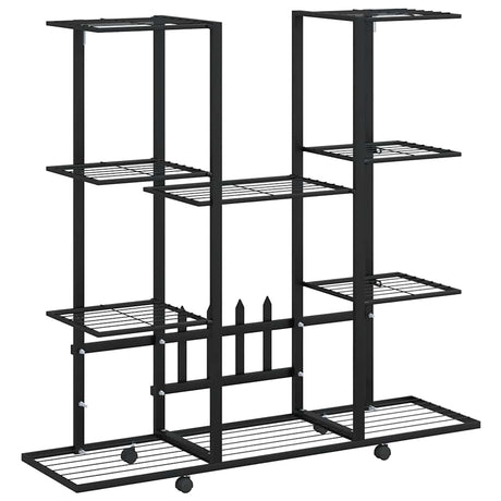 Vidaxl Flower Standard med hjul 94.5x24.5x91.5 cm Iron Black