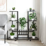 Vidaxl Flower Standard med hjul 94.5x24.5x91.5 cm Iron Black